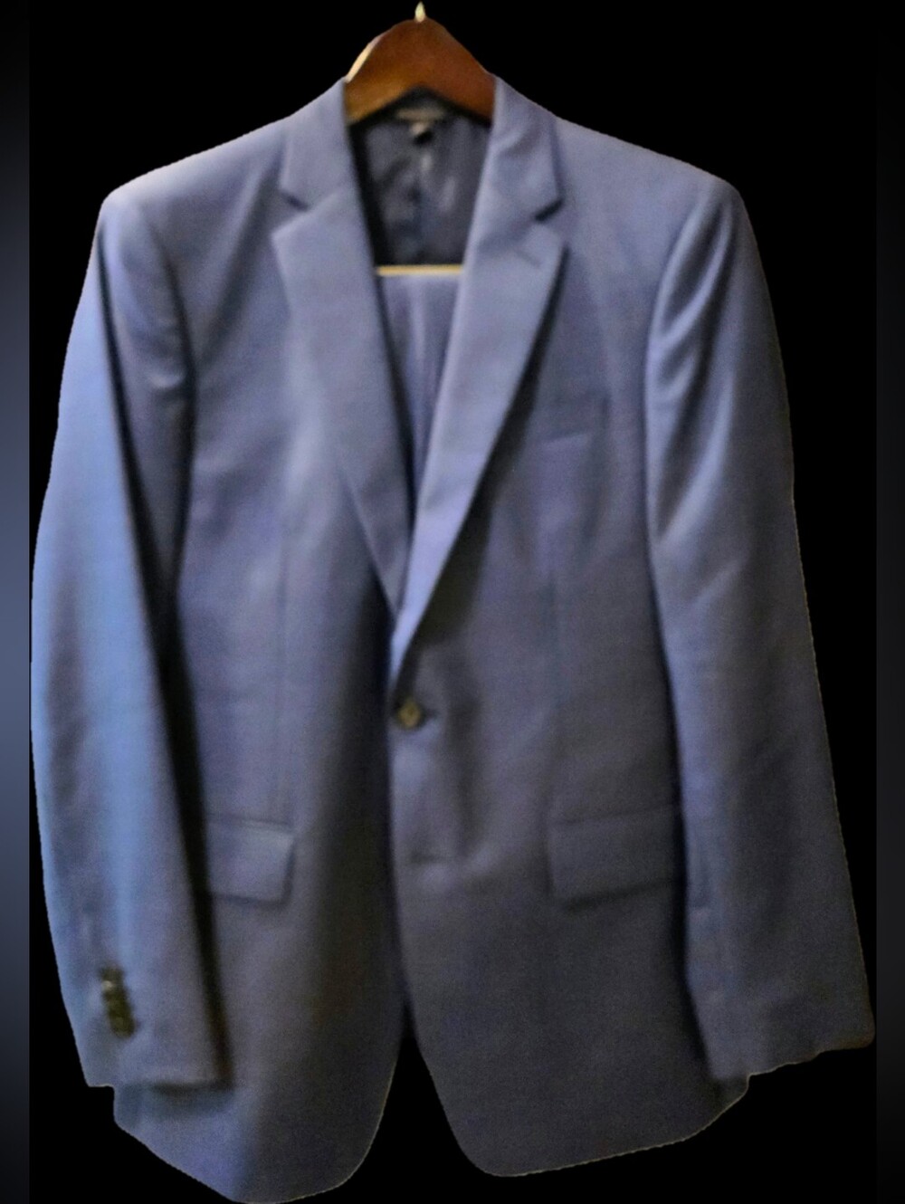 Banana Republic Men's Slim Fit Suit - Jacket 38 Short - Pants 29×30 - Blue